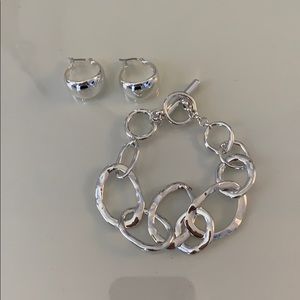 Chloe + Isabel Jewelry - Chloe and Isabel silver earring and bracelet set Chloe + Isabel Jewelry - Chloe and Isabel silver earring and bracelet set
